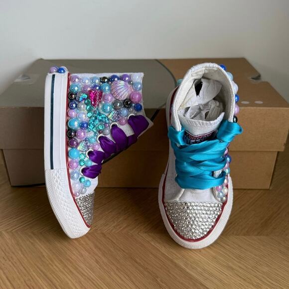 Converse Chuck Taylor Custom Toddler Sneakers - SZ 9 C - Picture 10 of 12